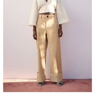 Zara cuffed straight leg pants NWT